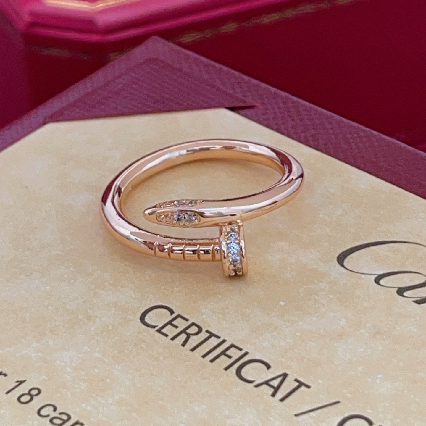 Cartier Fashion Designer Ring-Pink gold