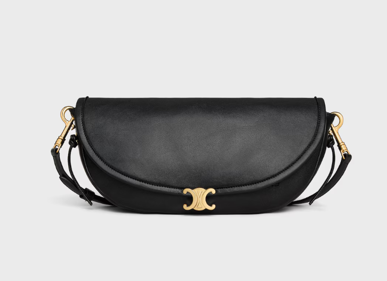 Celine Black Little Halfmoon Soft Triomphe Bag