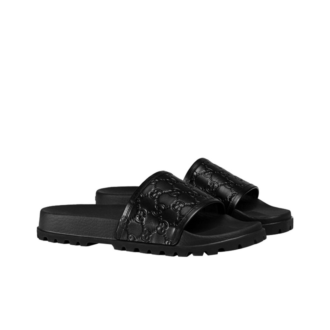 Gucci Men's GG Leather Slippers