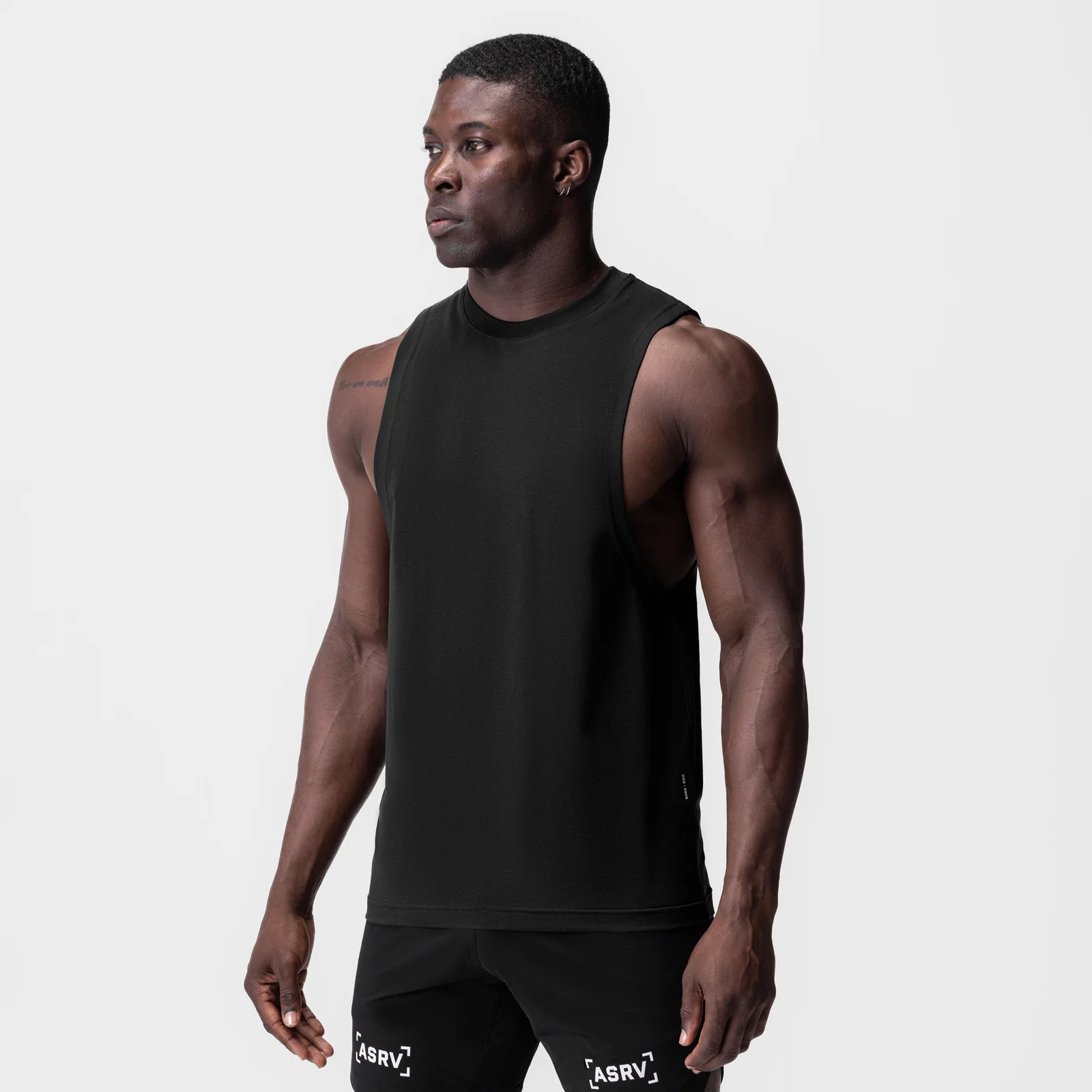 0926. Supima Muscle Tank - Black