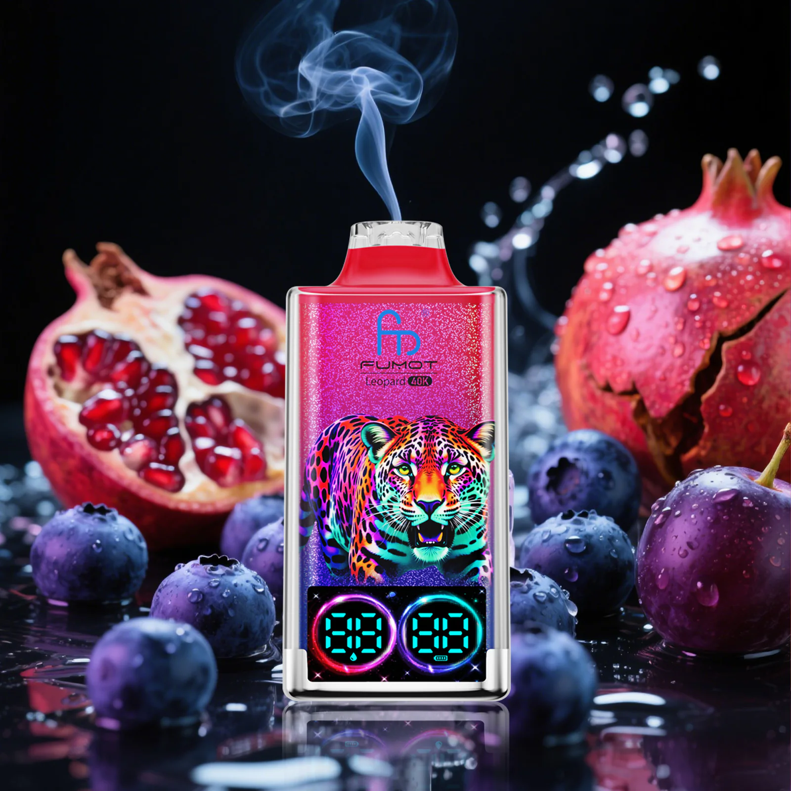 FUMOT Leopard 40K EU Edition Disposable Vape – Blueberry Pomegranate Ice - Vaba Vape-Shop