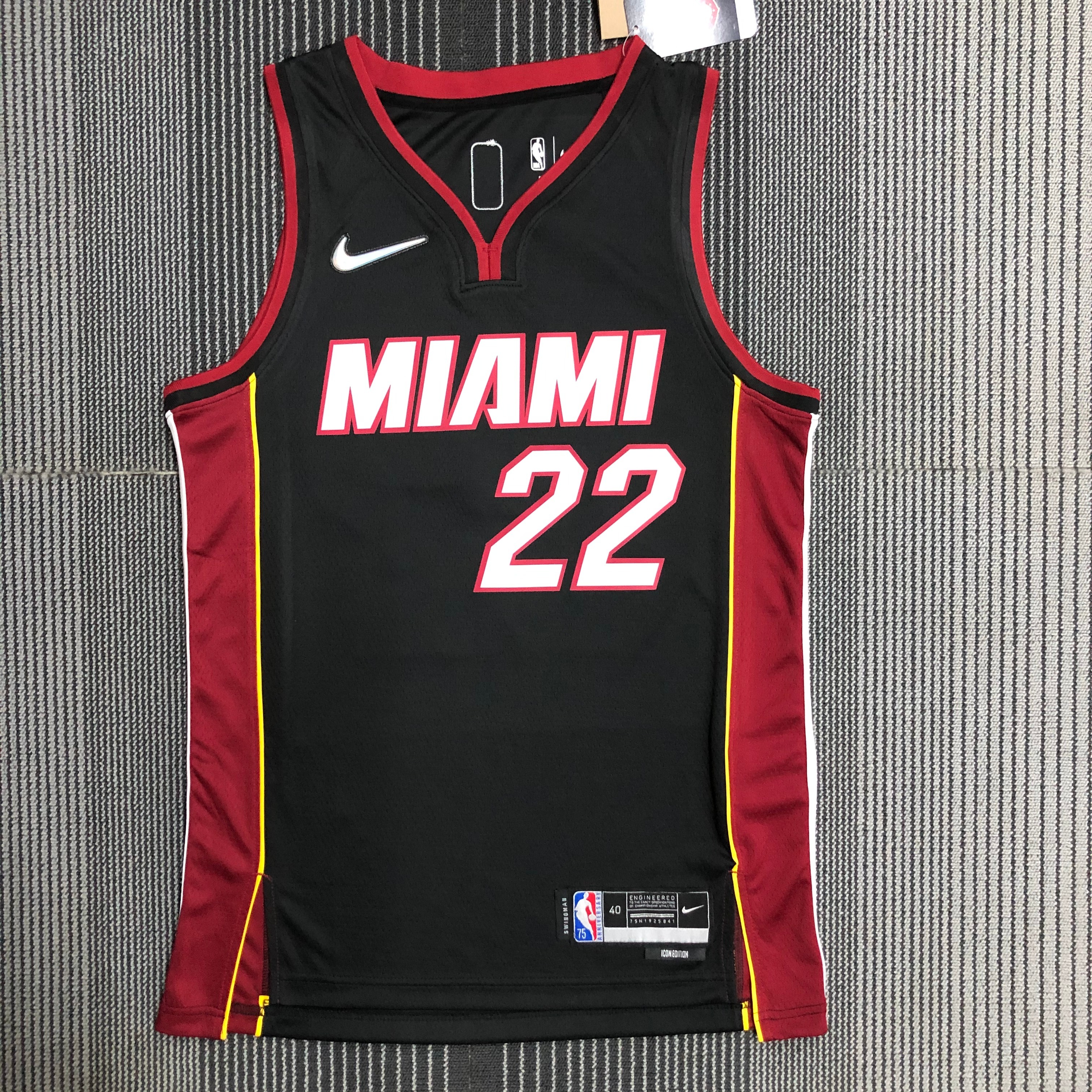 75TH anniversary  Miami Heat Black  No.22 Butler