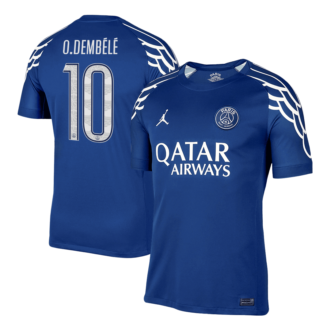 O.DEMBéLé #10 PSG Soccer Jersey Fourth Away Custom Shirt 2024-25 - UCL