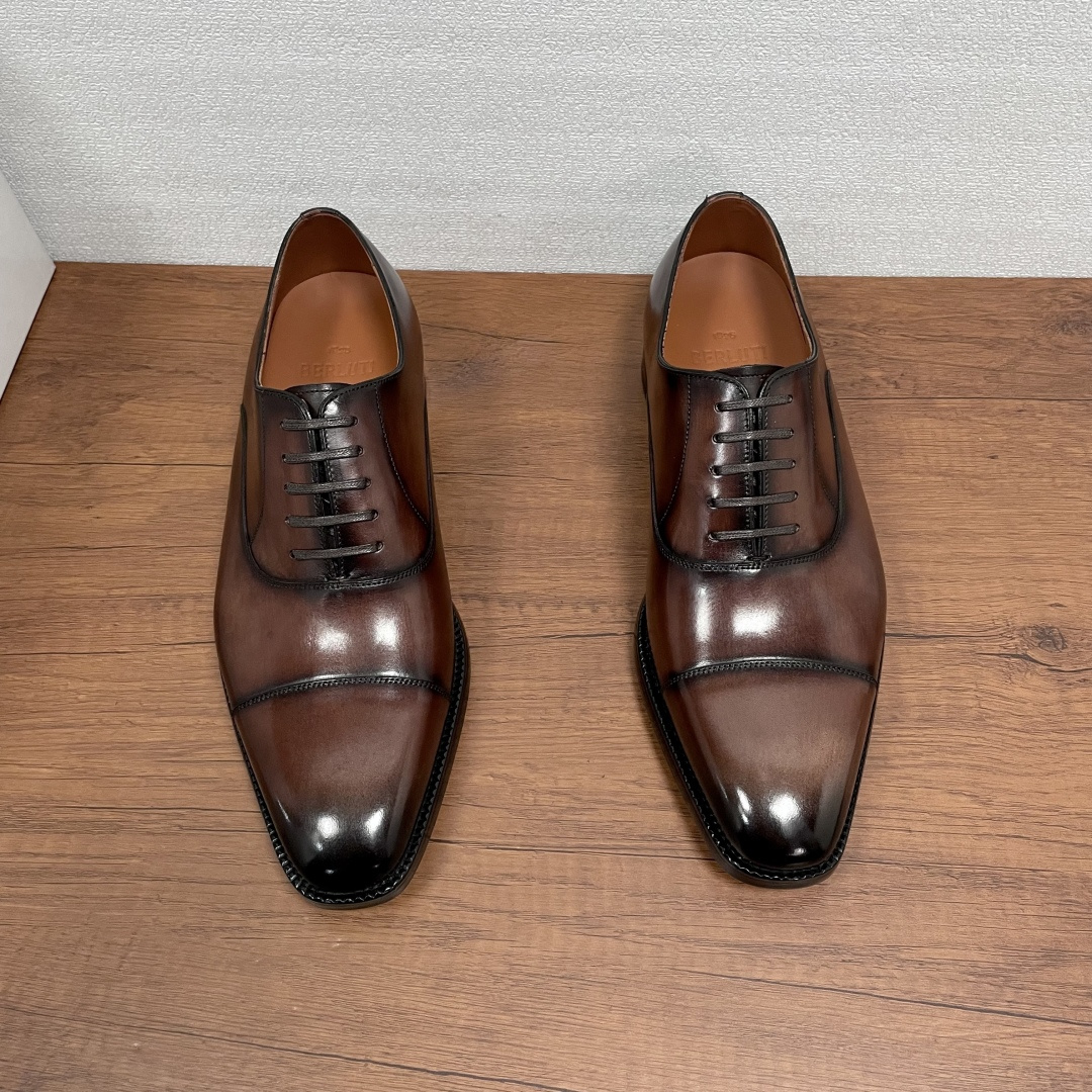 Berluti Oxford Derby Shoes in Shiny leather