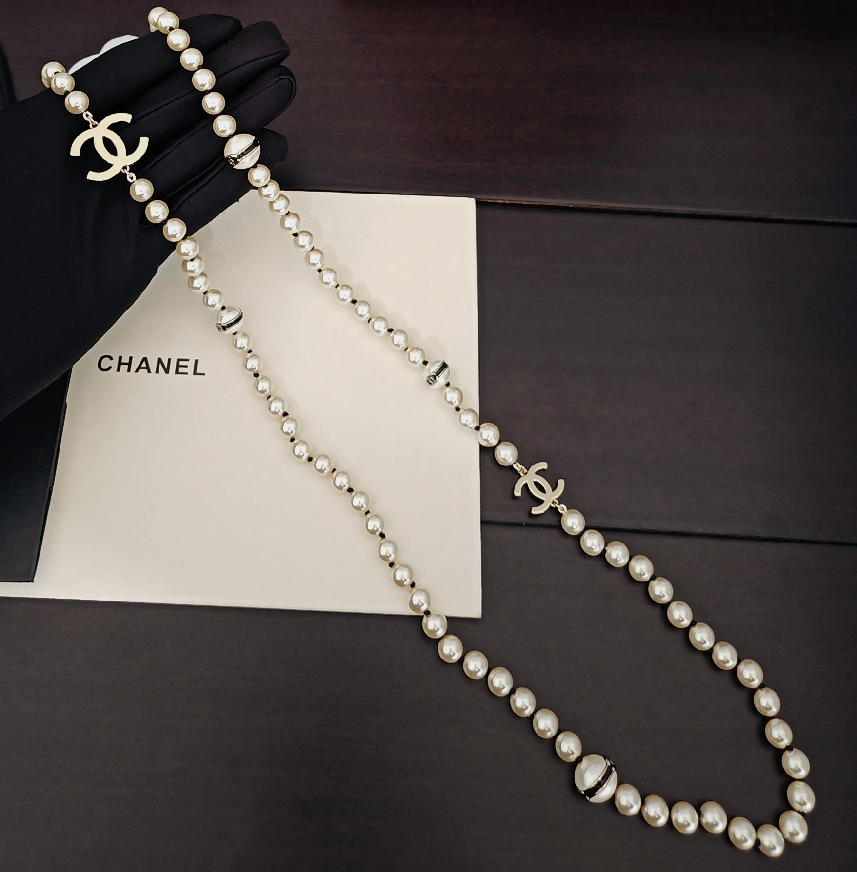 Chanel Long Pearl Necklace