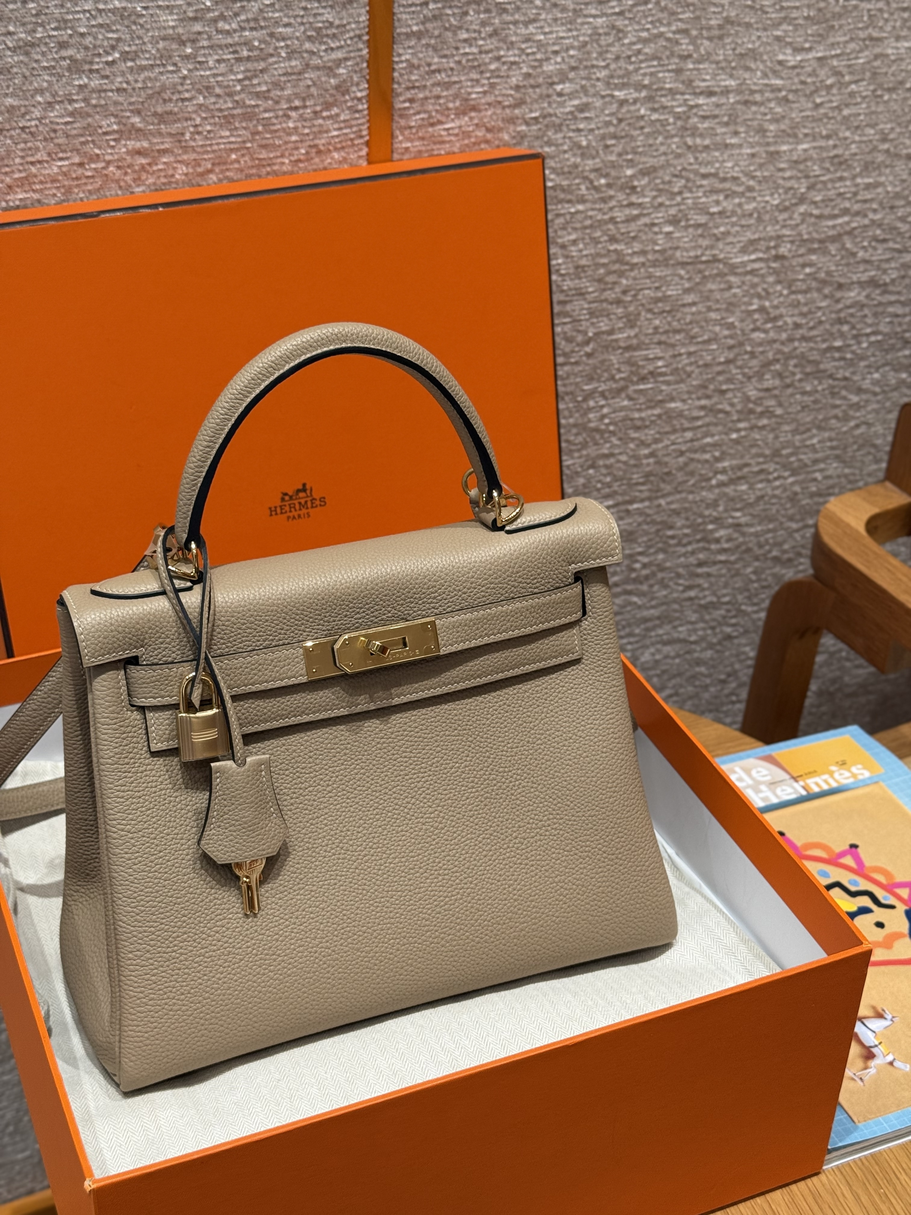 Hermes Trench Togo Kelly 28