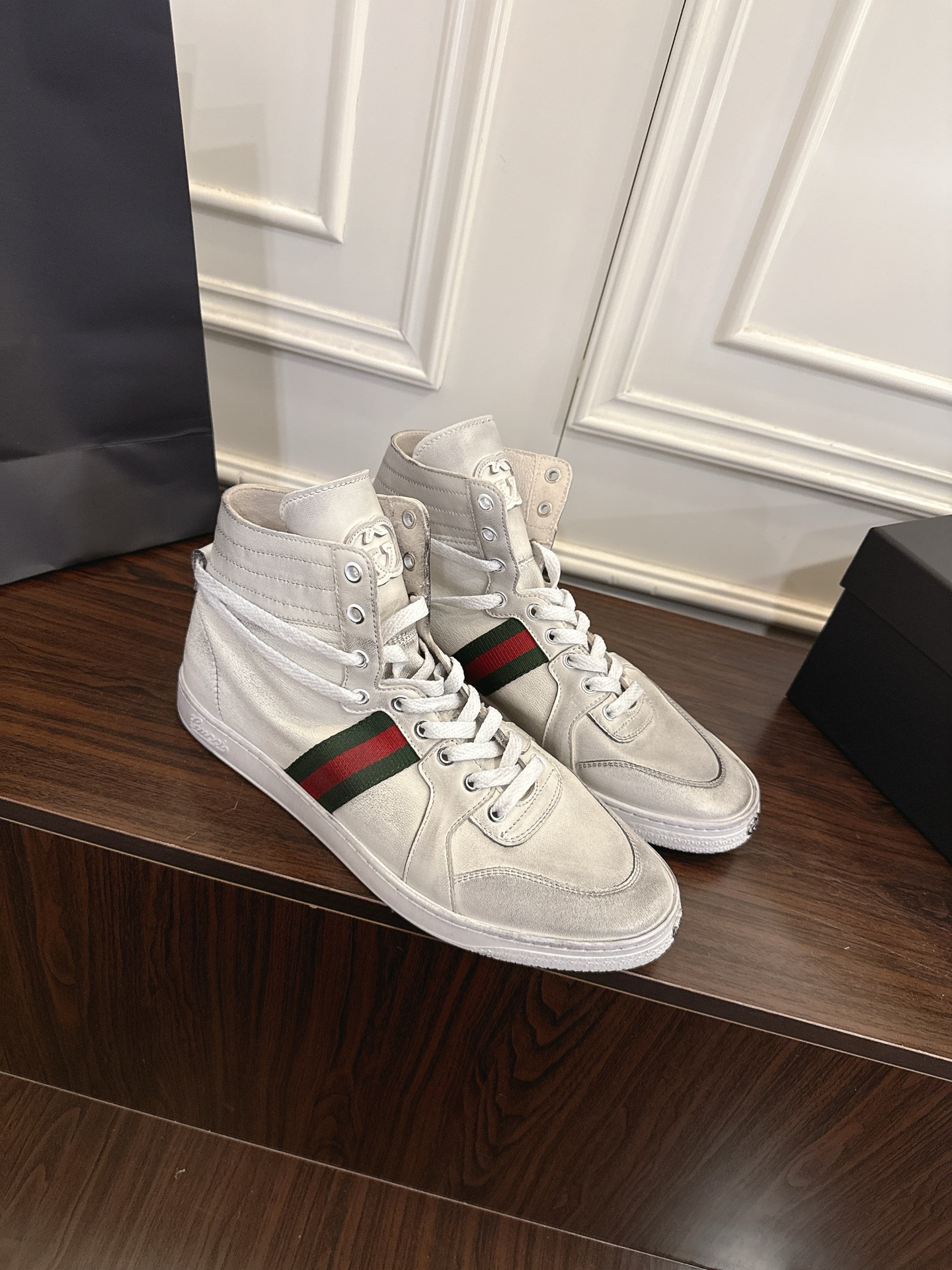 Men's Gucci Stretch High-top trainer-White