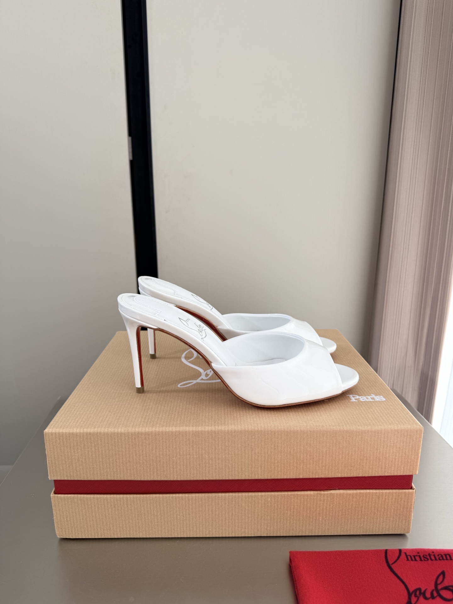 Christian Louboutin shiny leather Mule