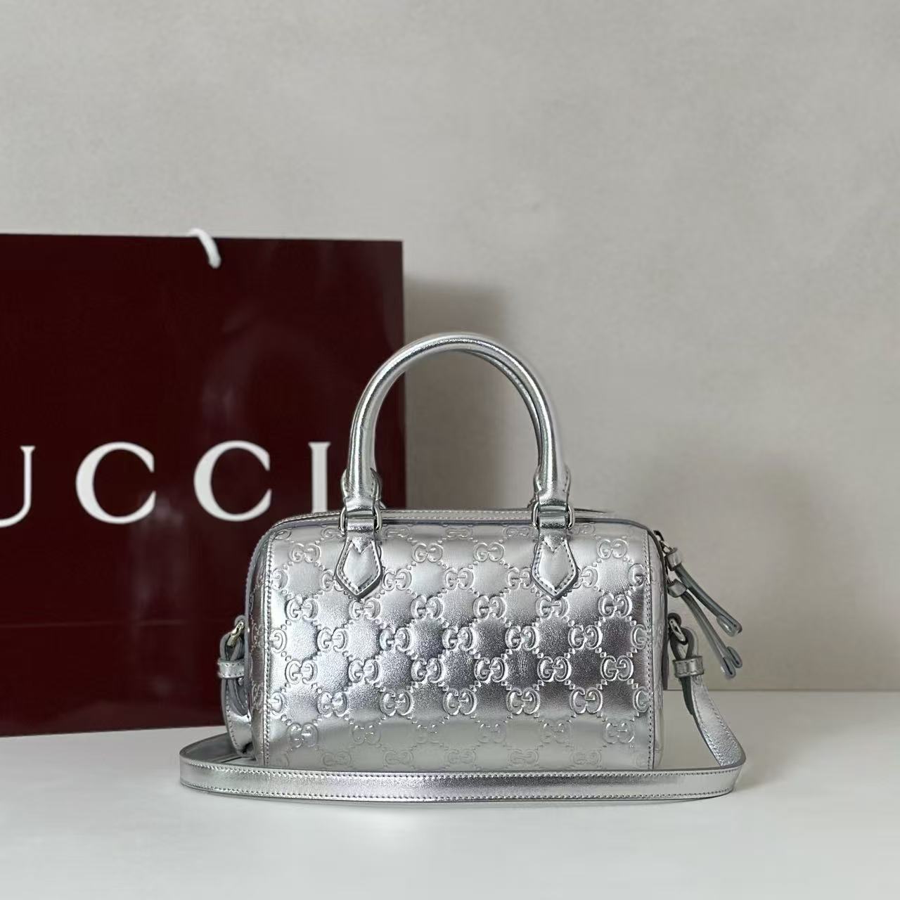 Gucci Emblem small Boston bag