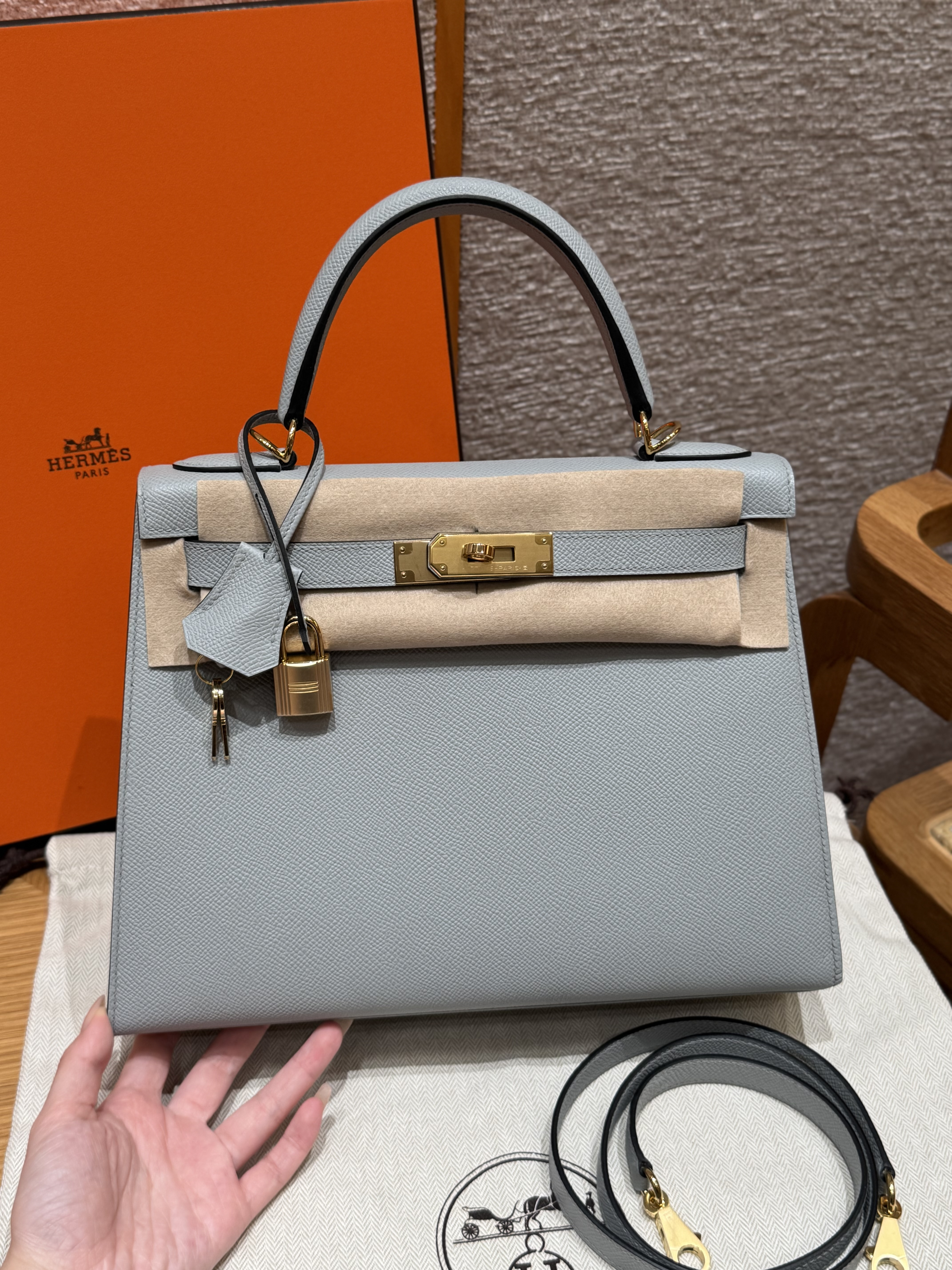 Hermes Blue GlacierEpsom Kelly 28