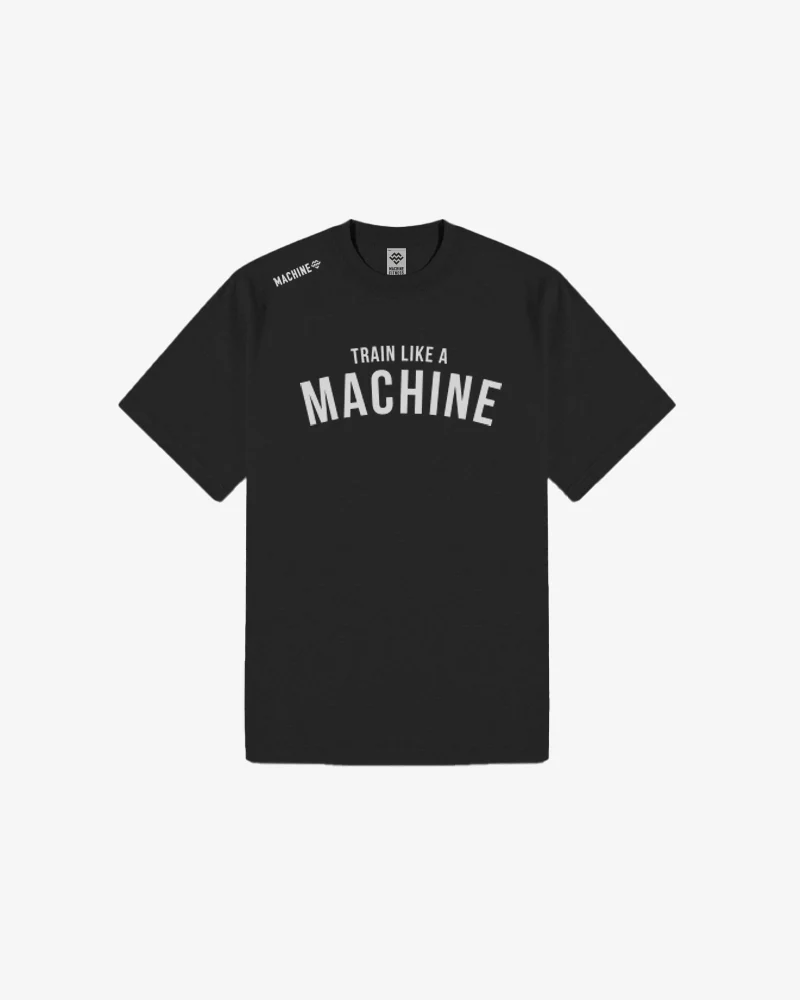 Train Like A Machine Tech T-Shirt (Black/White)