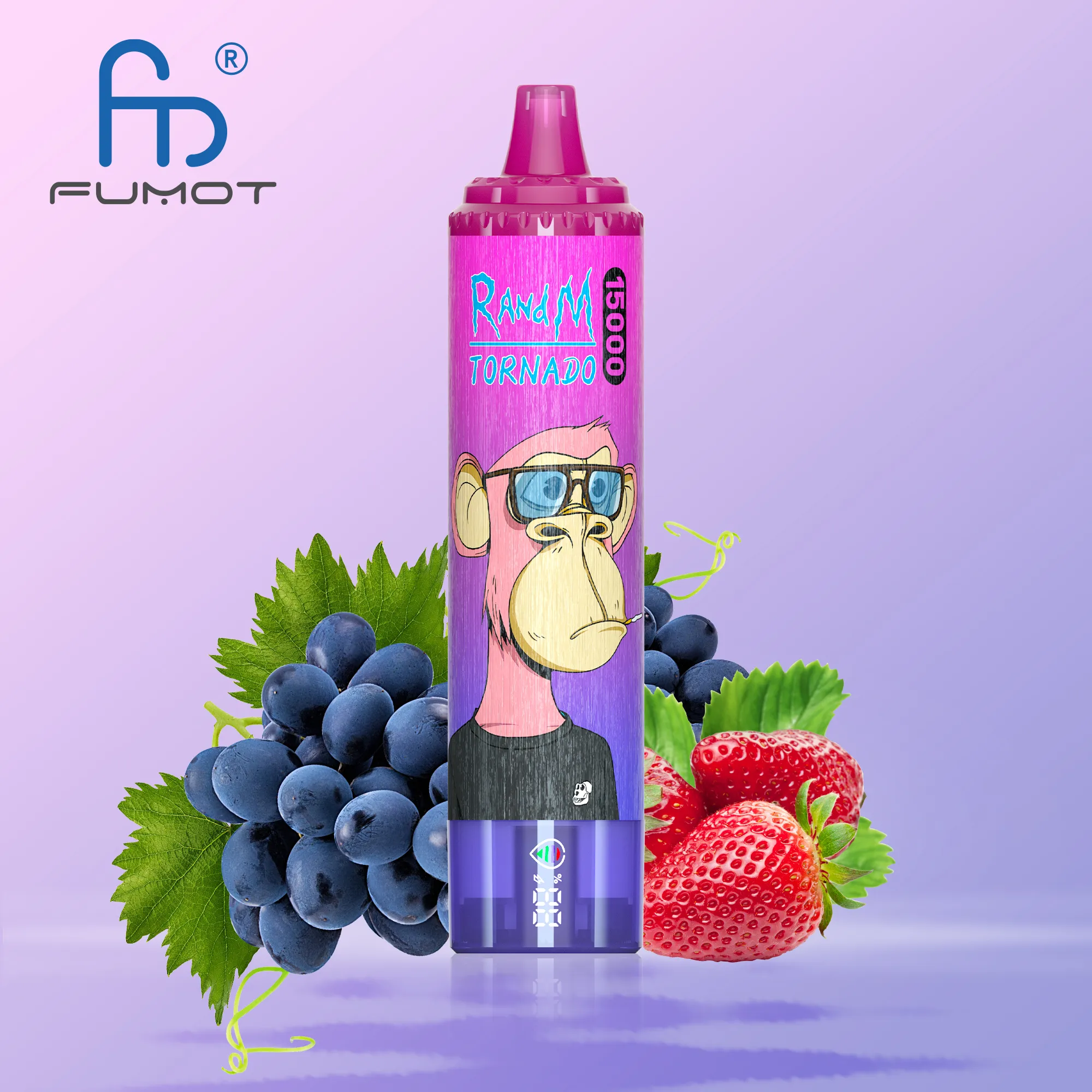 FUMOT Tornado 15K Rechargeable Disposable Vape – Strawberry Grape - Vaba Vape-Shop