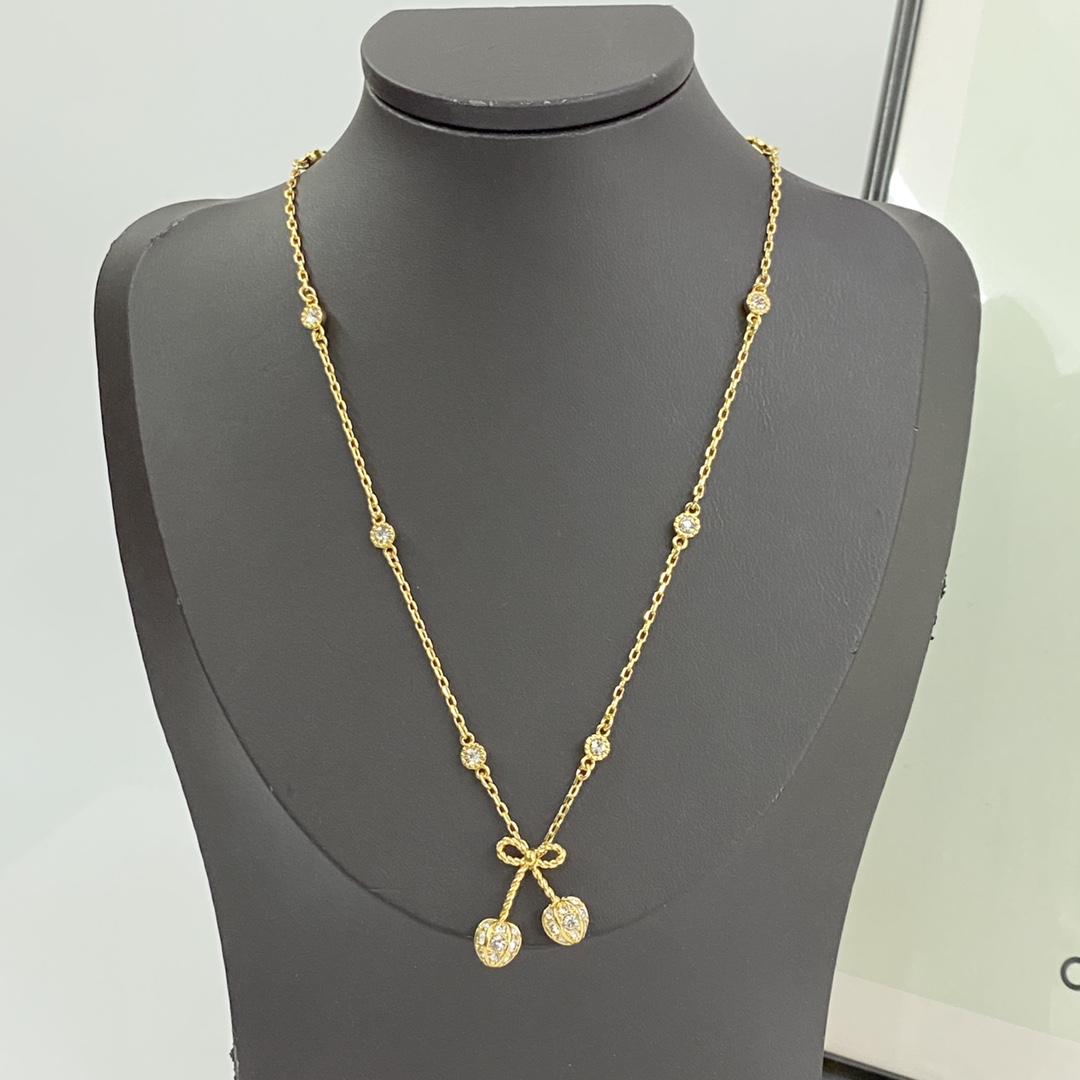 Valentino Crystal Cherry Necklace