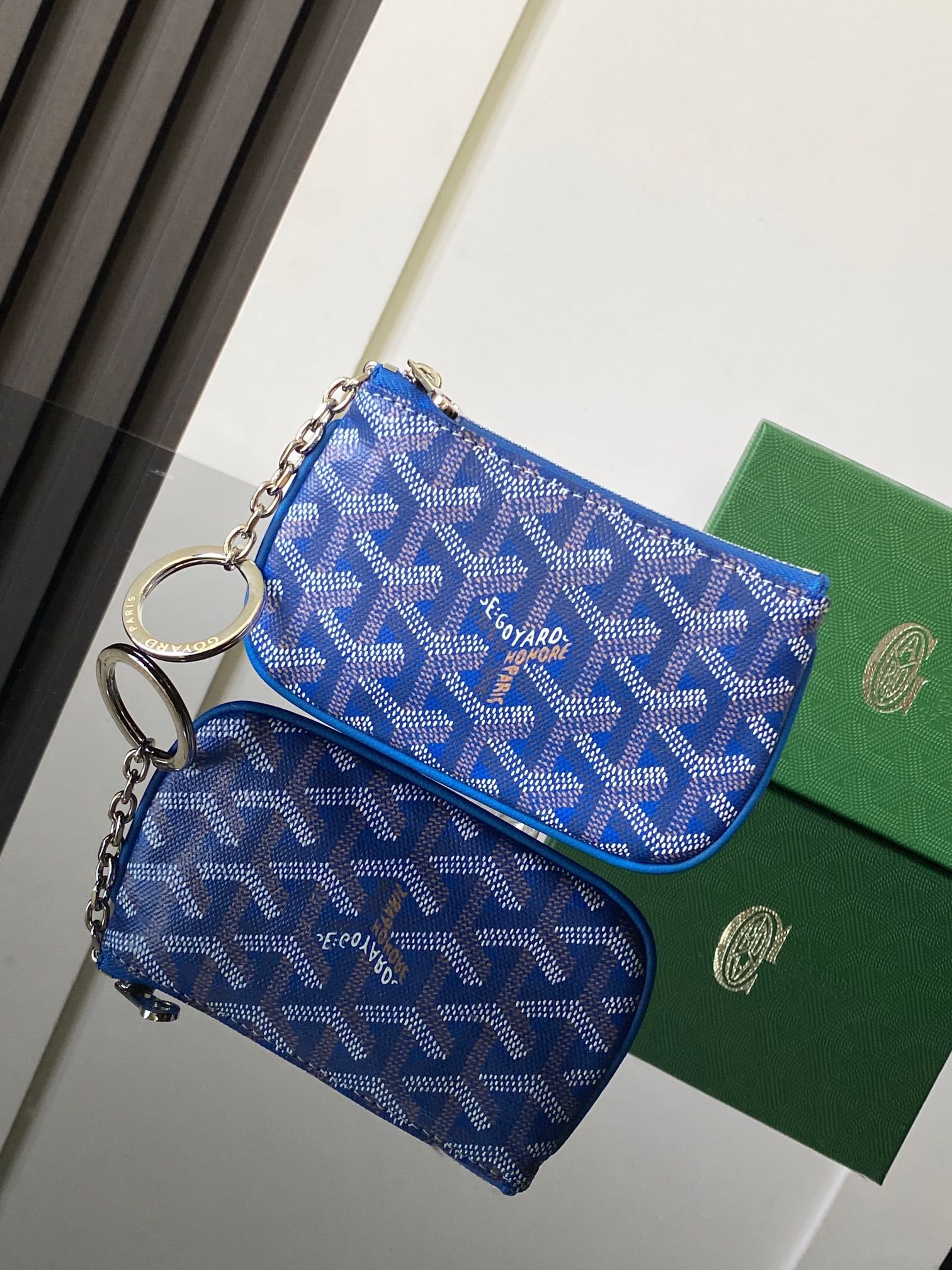 Goyard Sénat Nano Key Pouch-Sky blue