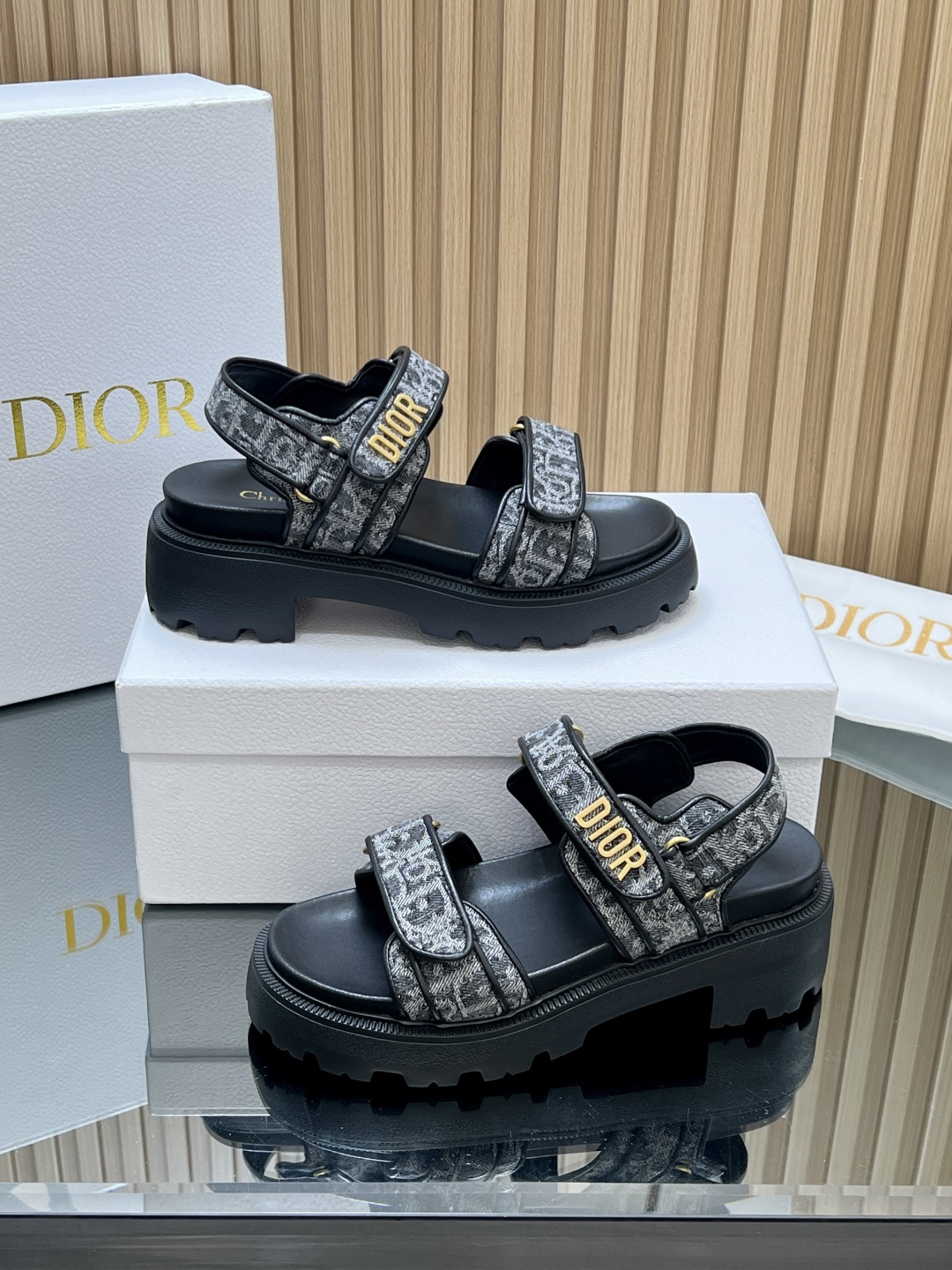 Dior Platform Oblique canvas Sandal