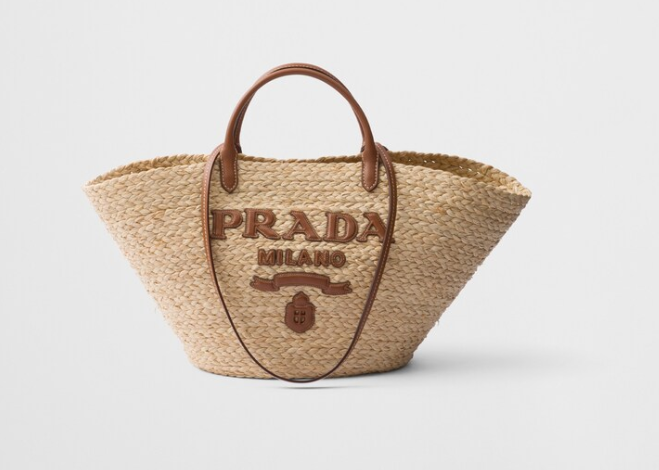 Prada Large Raffia Bag