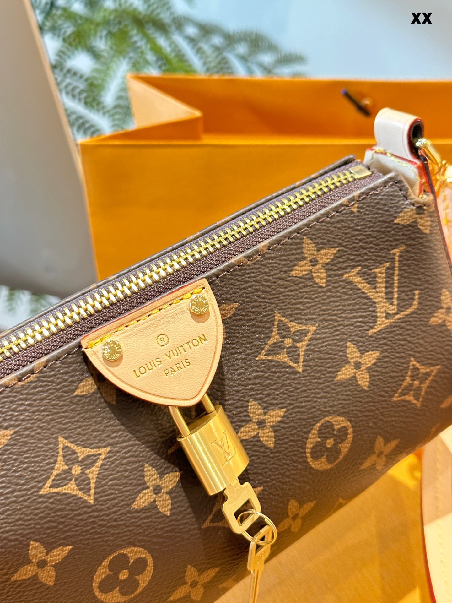 Louis Vuitton LV Under Arm Mini Shoulder Bag with Lock Handbag Monogram Canvas