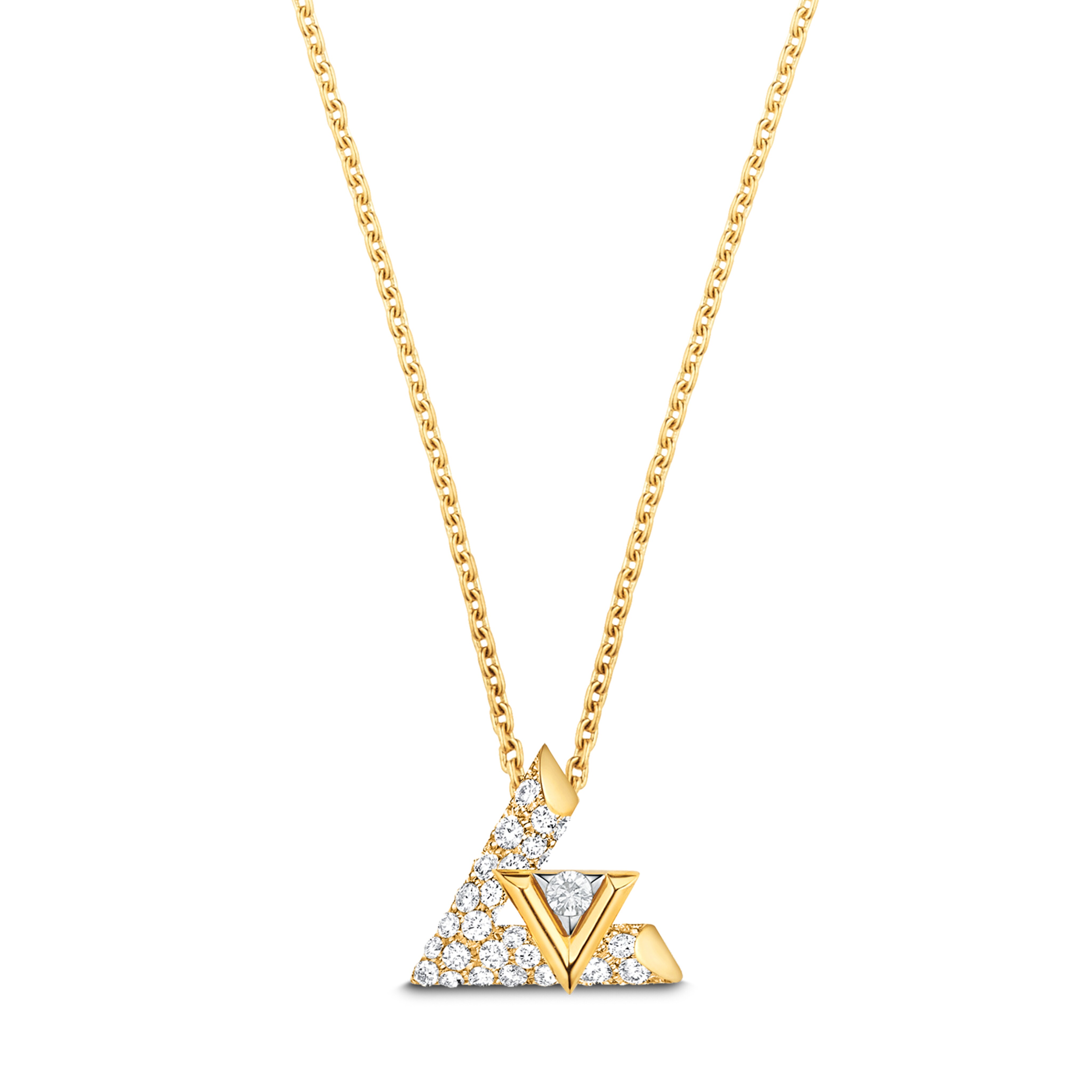 ペンダント LV ヴォルト ワン PM (イエローゴールド×ダイヤモンド)