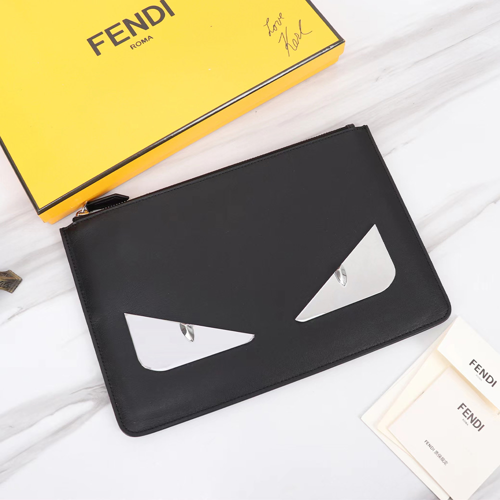 FENDI Printed Canvas Clutch card holder wallet