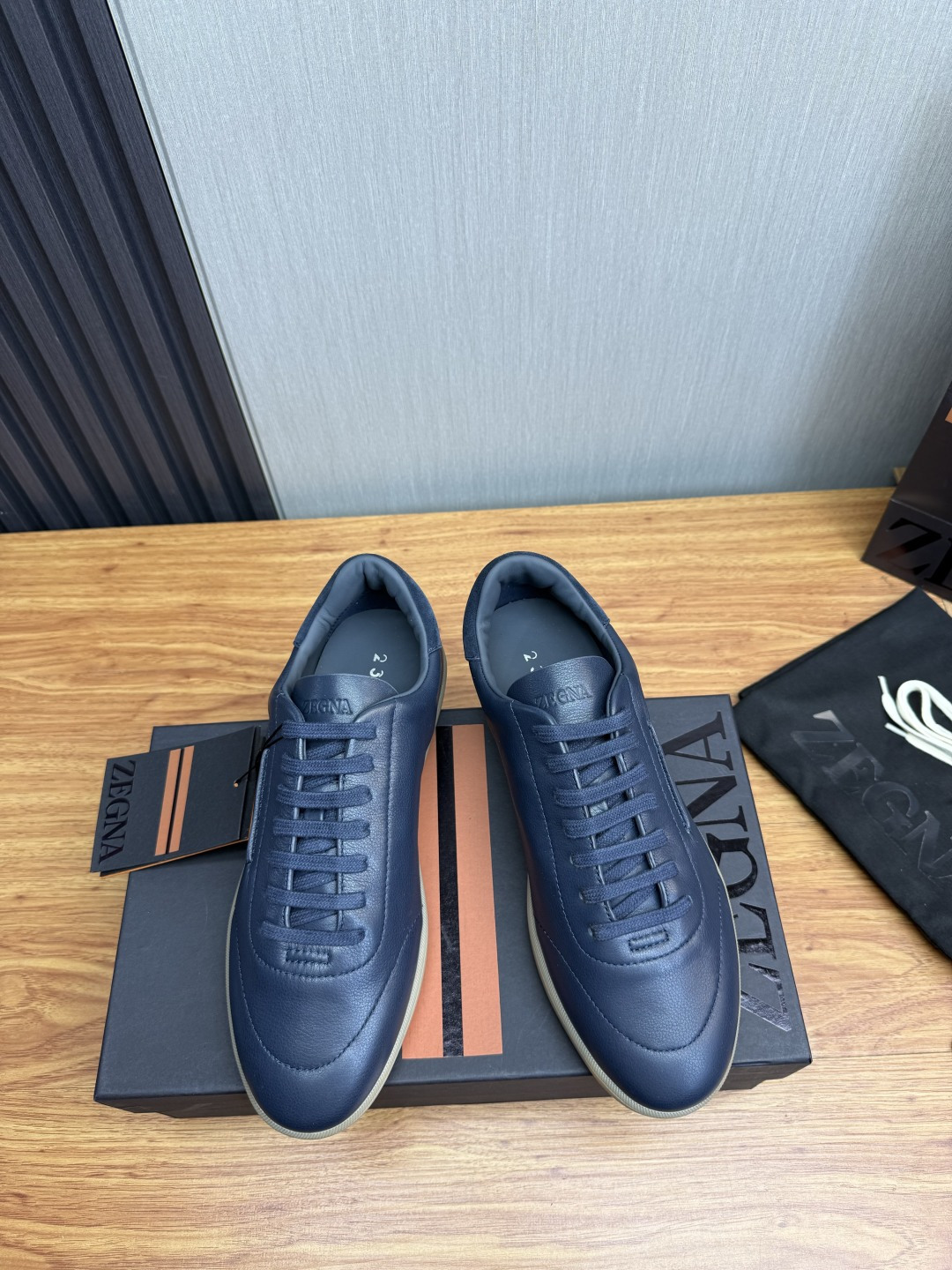 Zegna Men's Sneaker in Soft grained calfskin