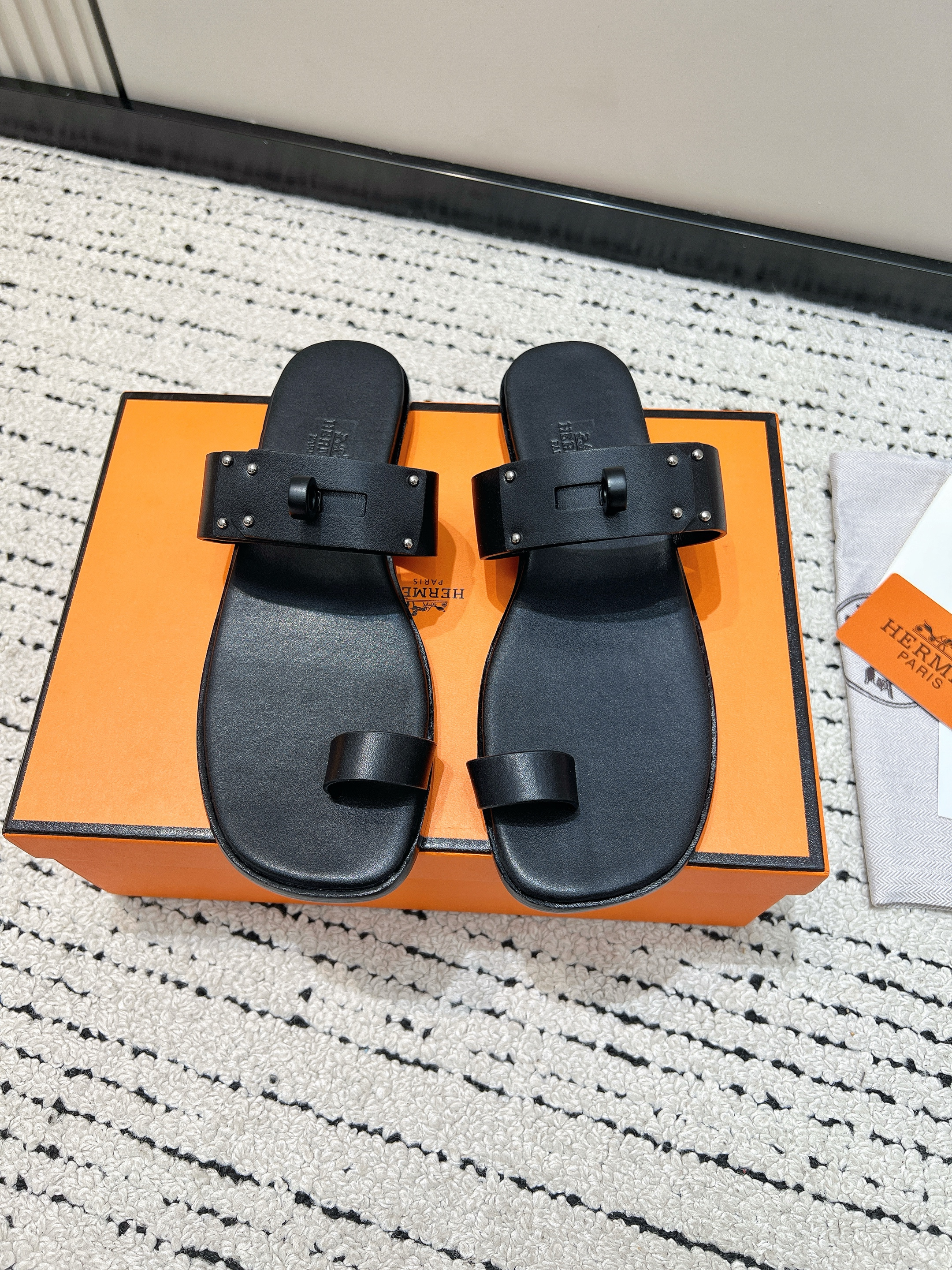 Hermes Leather Flip-Flop