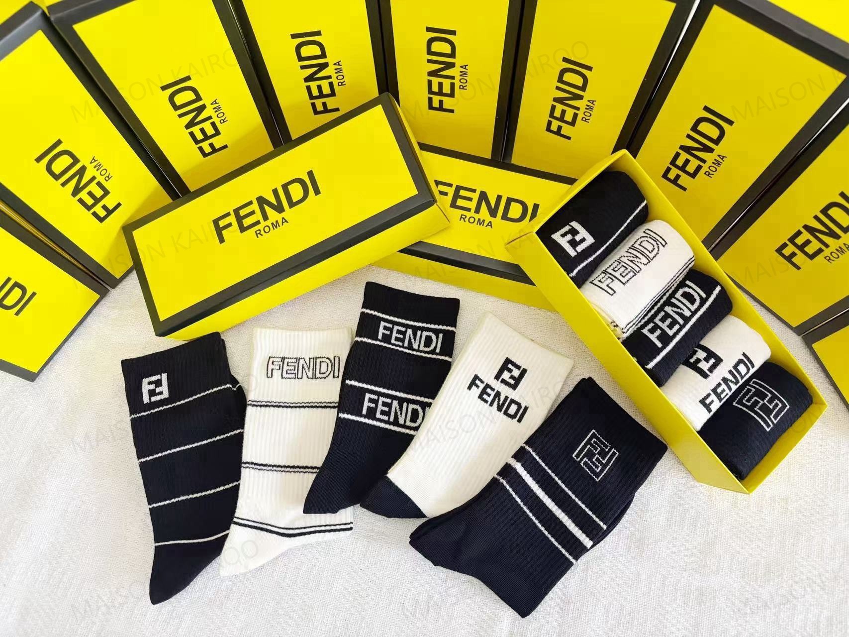 Fendi Socks 5-Pack - KAIROO