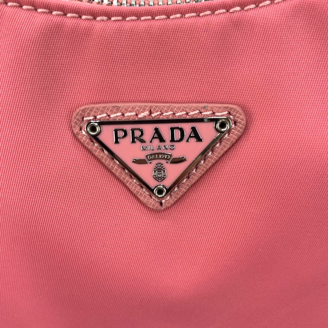 Prada HOBO 22 BAG IN DARK PINK RE-NYLON