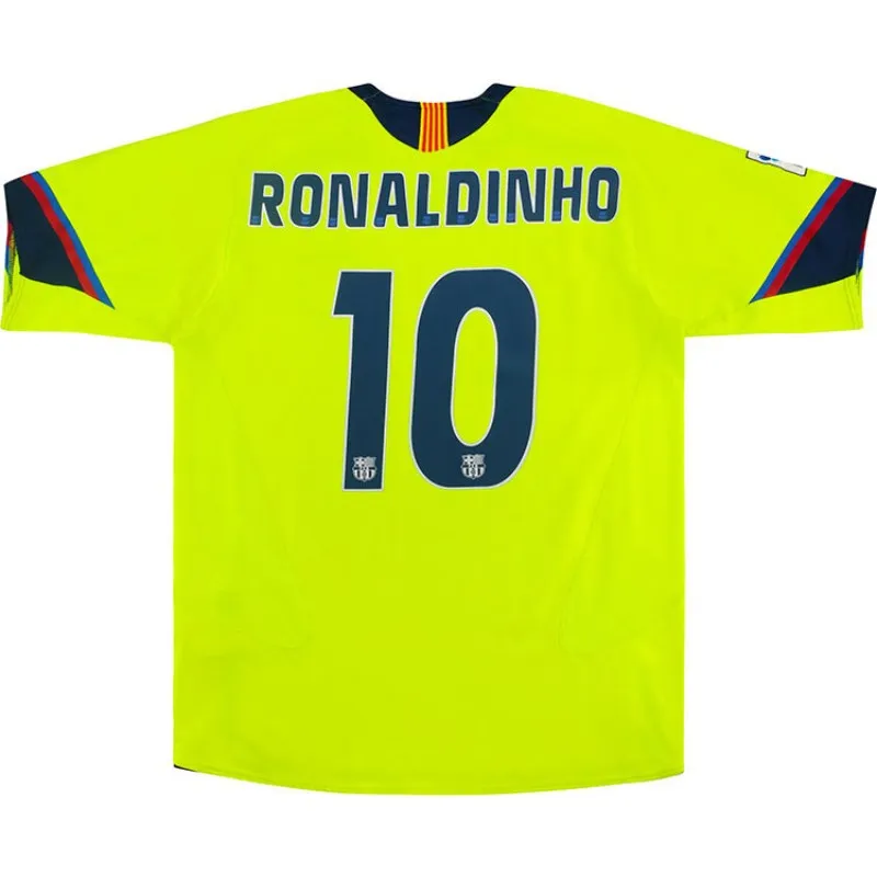 2005/06 Barcelona Ronaldinho #10 Retro Away Jersey