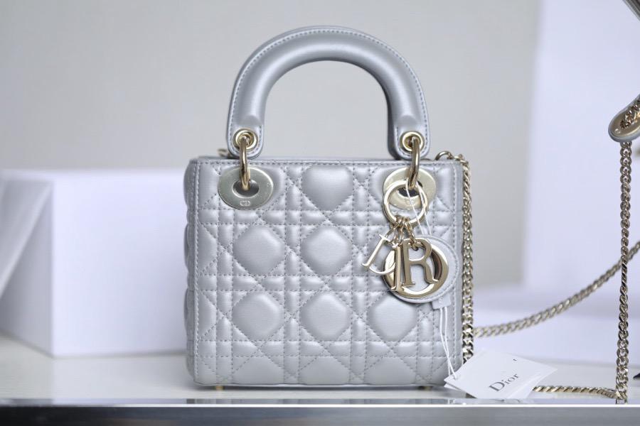 DIOR Lady silver handbag