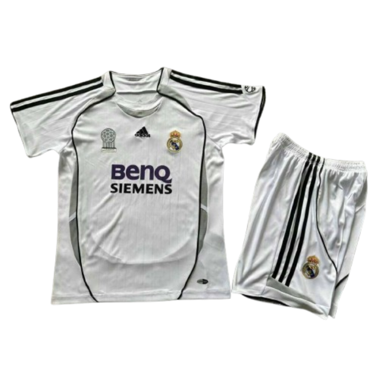 Real Madrid 06-07 Home Retro Kids Kits Youth Apparels Sport Jersey