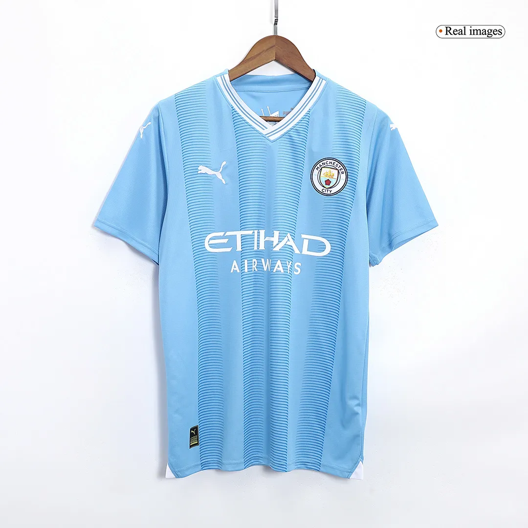2023/24 Manchester City Home Jersey Kit(Shirt+Shorts)