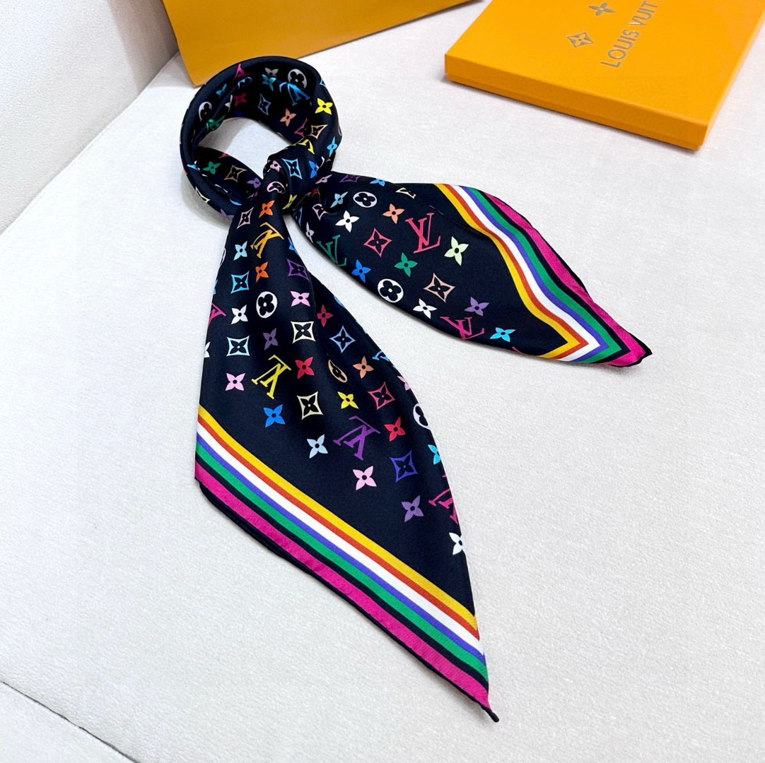 LV x TM Monogram Cherry Blossom Silk Square 90