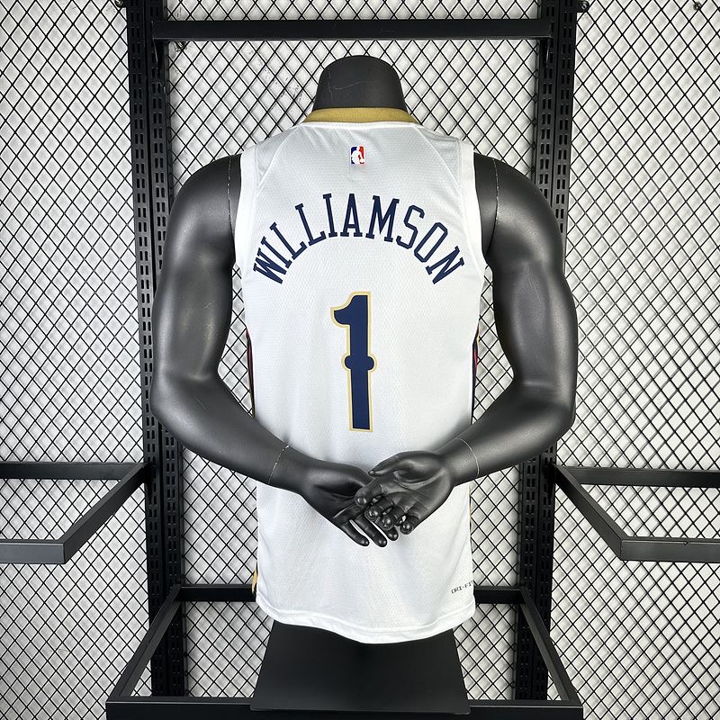2023 season, Pelicans home court, white, number 1, Williams