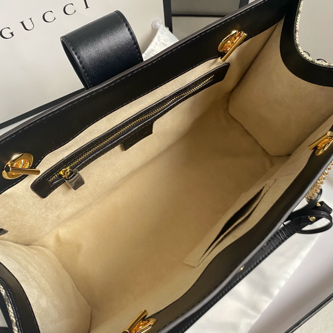 Gucci padlock series lock double shoulder strap handbag