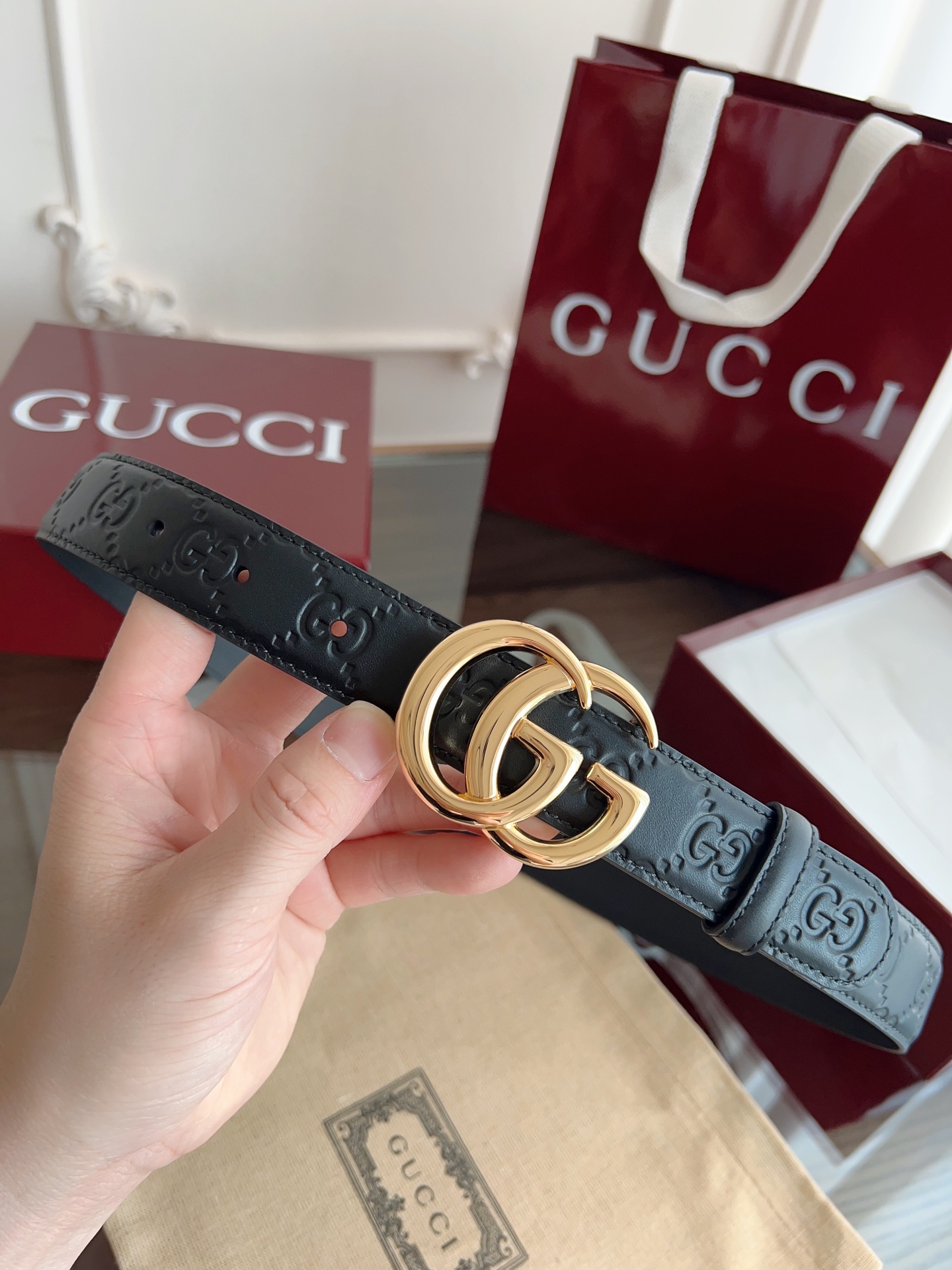 Gucci GG Marmont thin belt 3cm