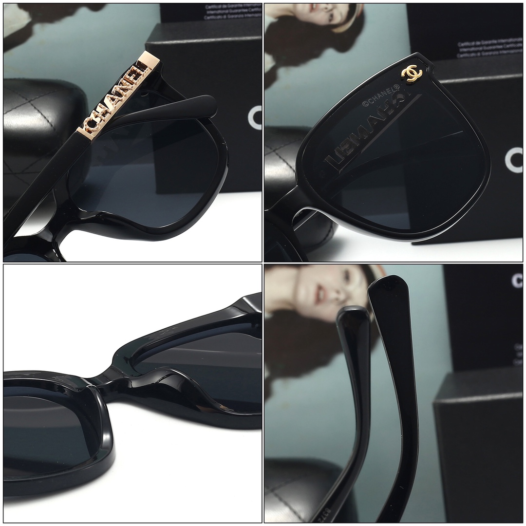 Chanel Oversized Square Lettering Lens Sunglasses - KAIROO