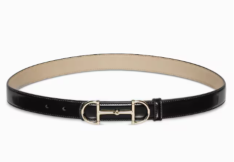 Reversible thin belt with Horsebit 2.5cm