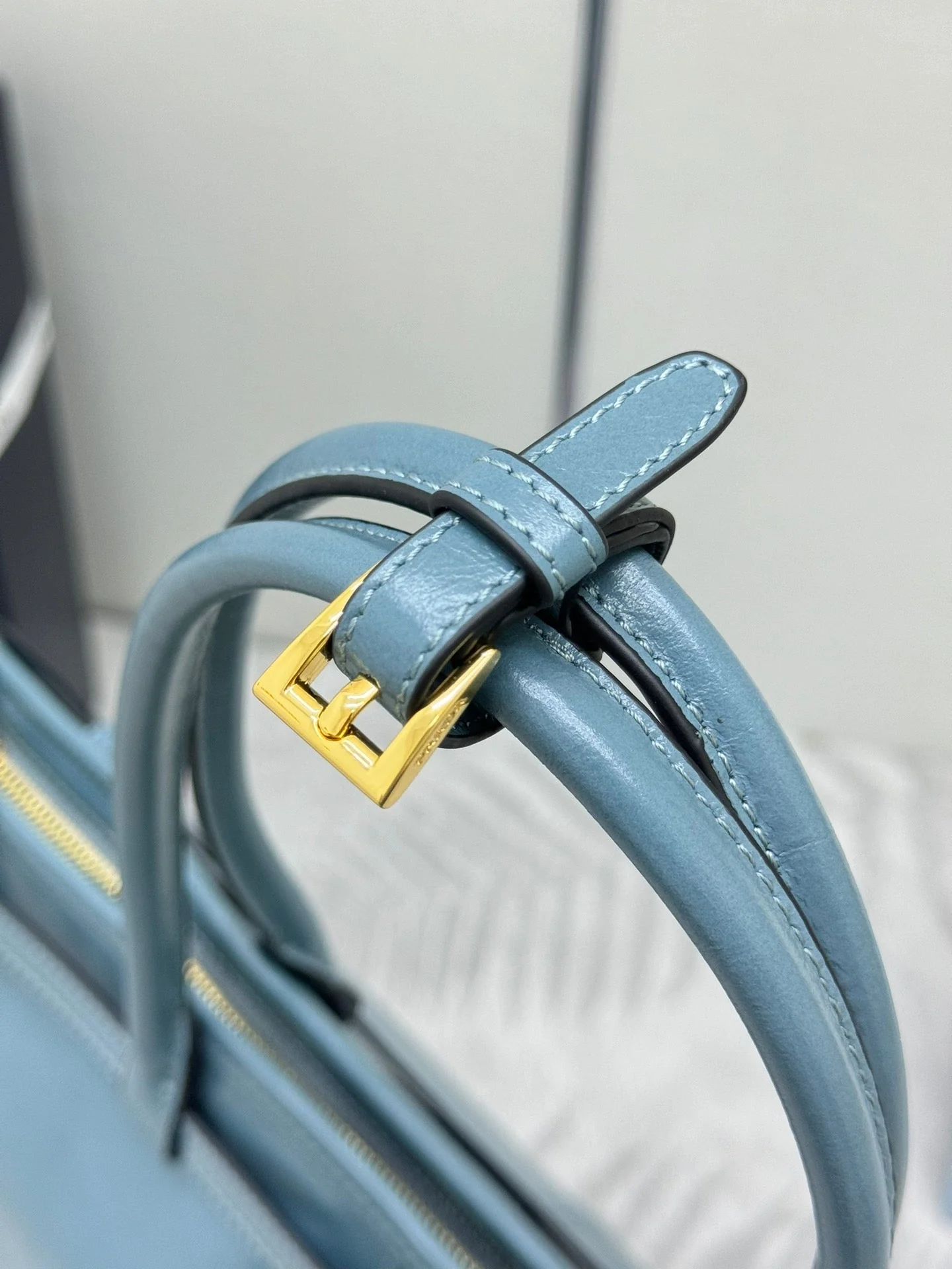 Prada Bonnie Extra-Large 42cm Blue Gray Calfskin