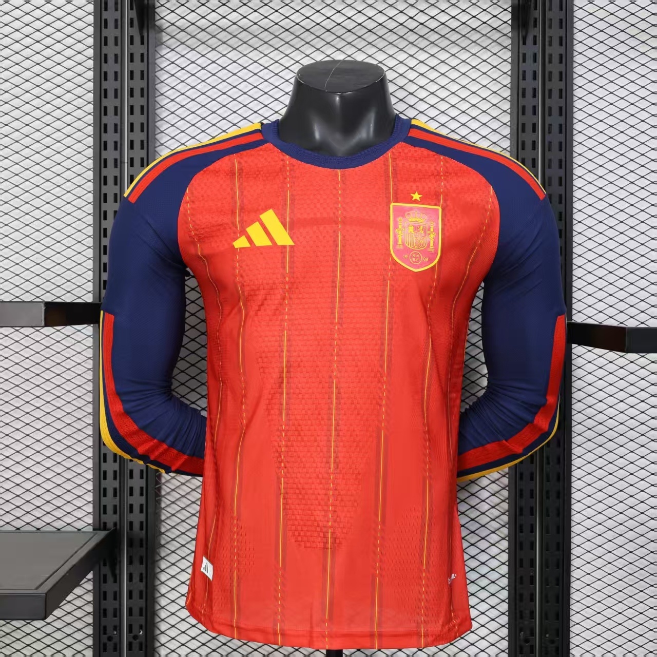 Spain Home Long Sleeves Jersey Player Version World Cup 2026