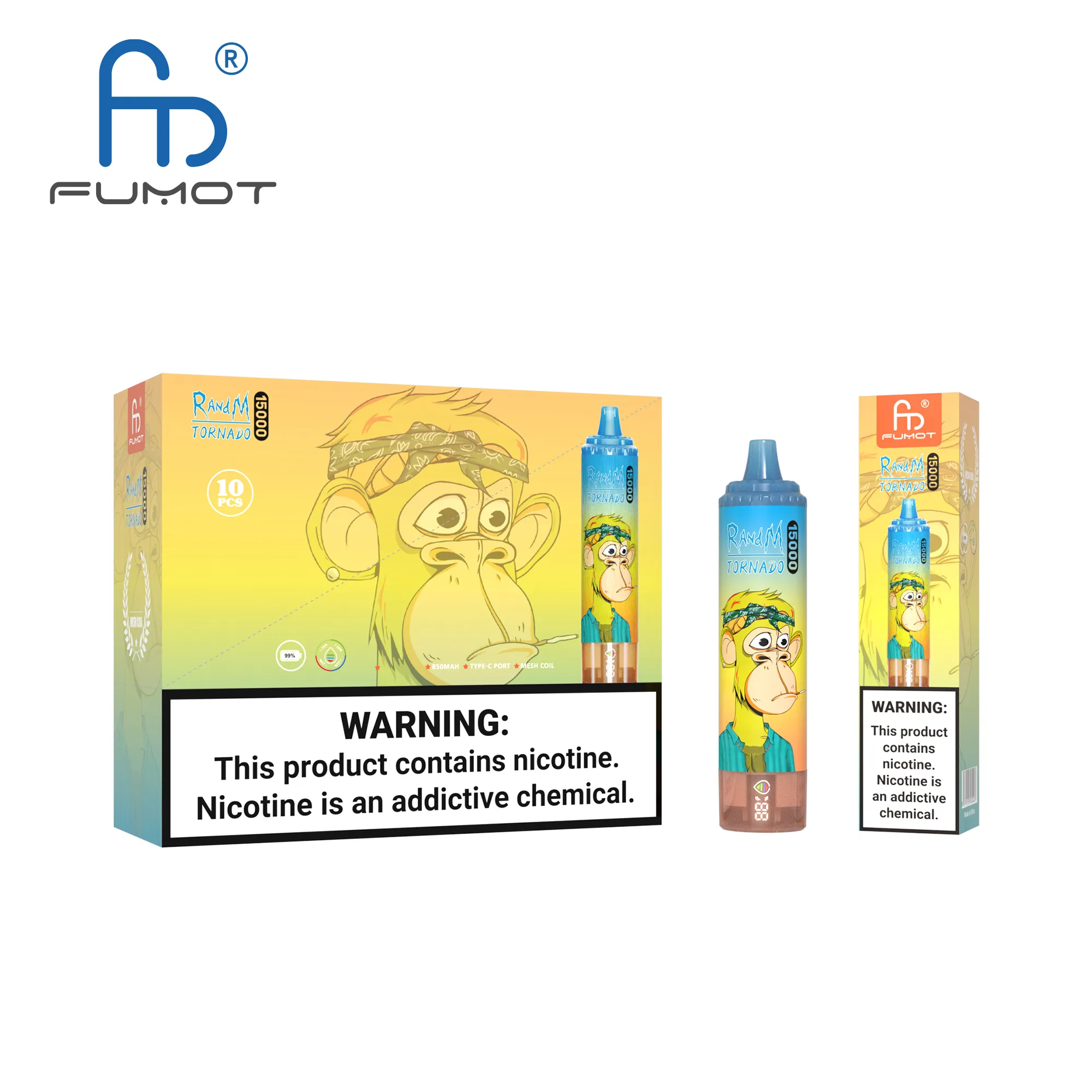 FUMOT Tornado 15K Rechargeable Disposable Vape – Peach Mango - Vaba Vape-Shop