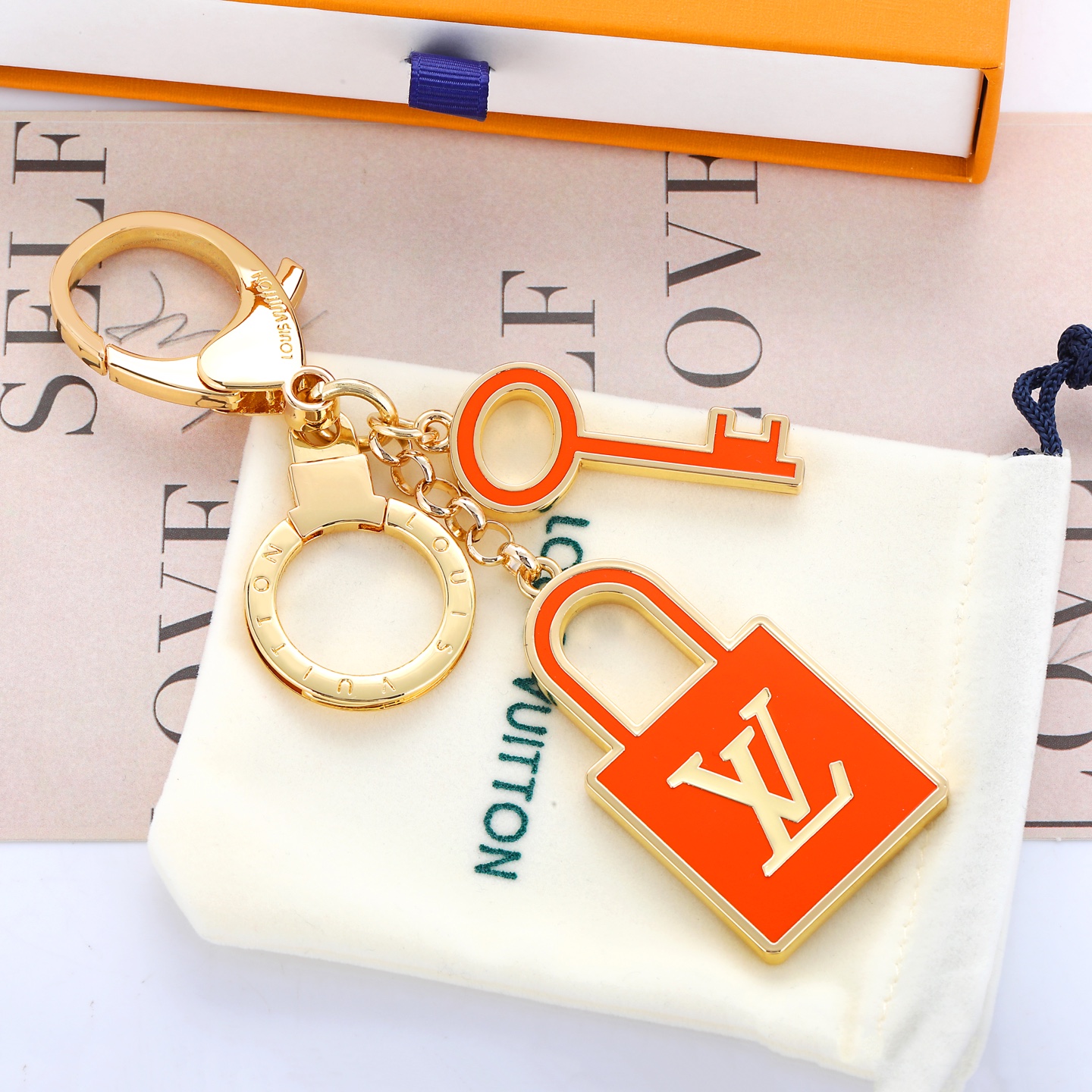 LV Key and Lock Key chain