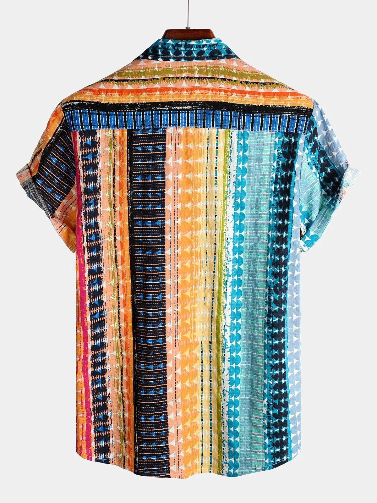 Men's Striped Short Sleeve Shirt