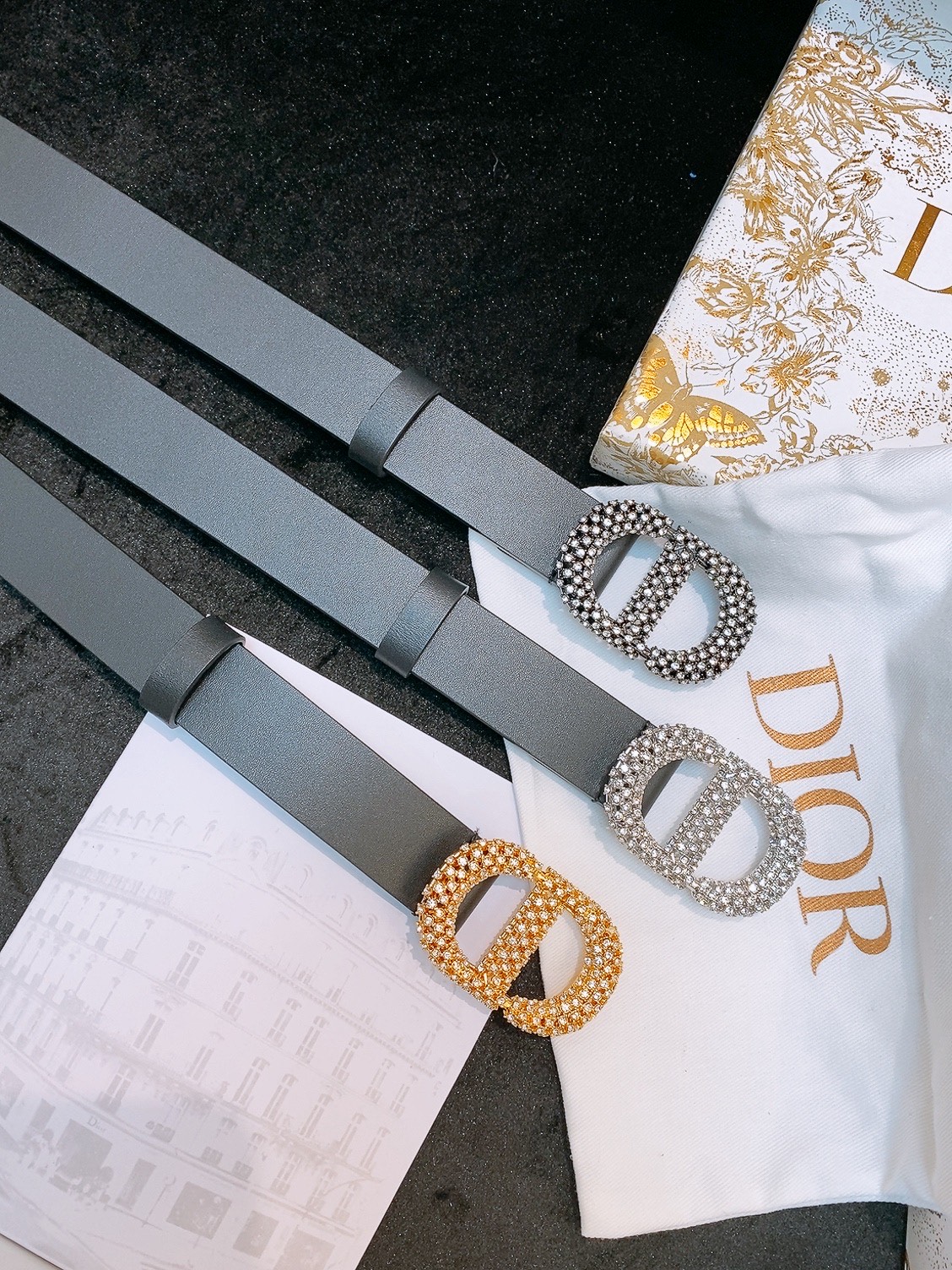 Dior CD buckle Reversible Belt 2.5cm