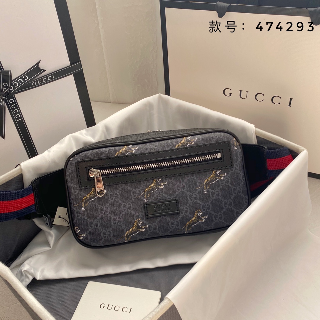 Gucci Canvas & Leather Waist bag