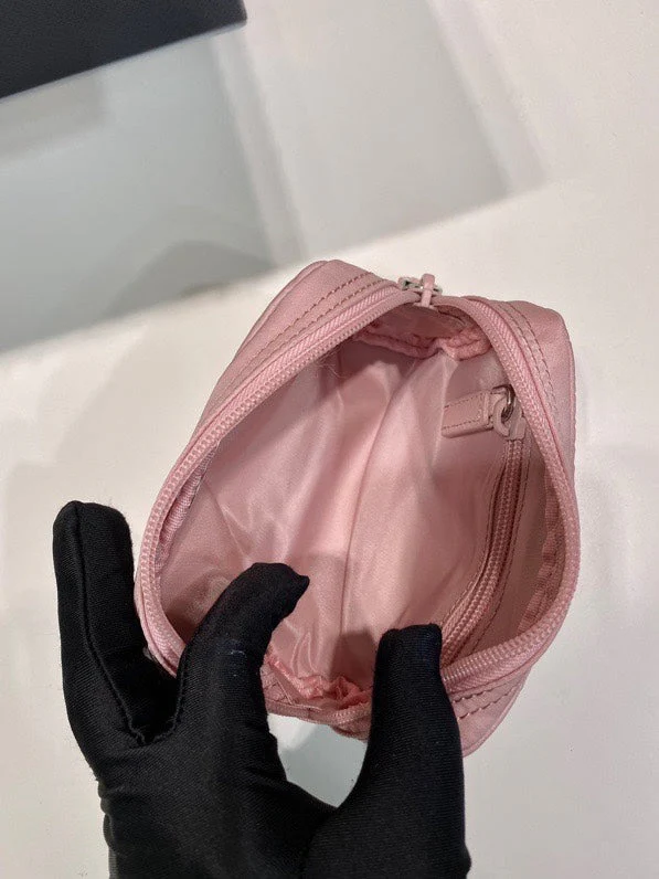 Prada CLUTCH 12 IN LIGHT PINK RE-NYLON