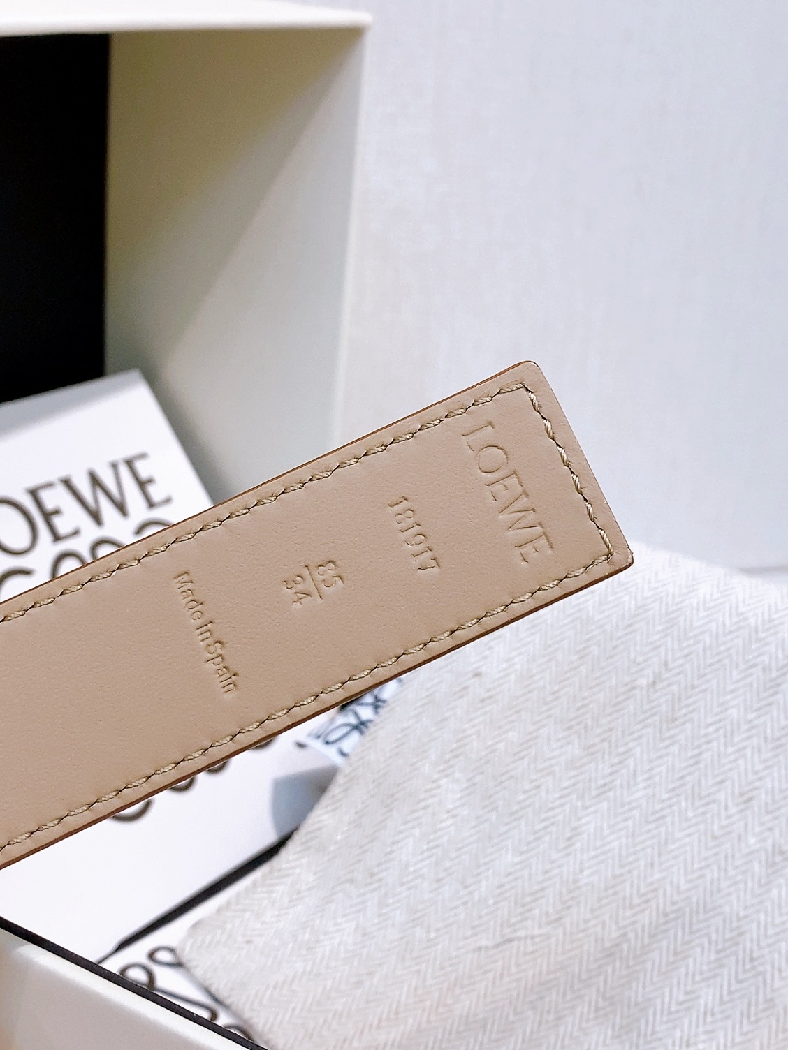 Loewe Anagram Reversible Leather Belt 2.8cm