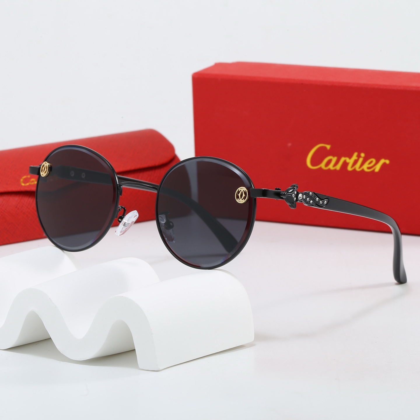 Cartier Panthère de Cartier Round Sunglasses Top quality - KAIROO