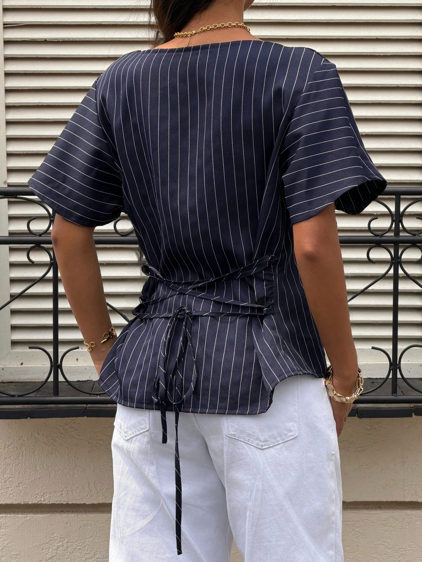Women's Striped Casual Versatile Daily Wear Shirt,Summer Top