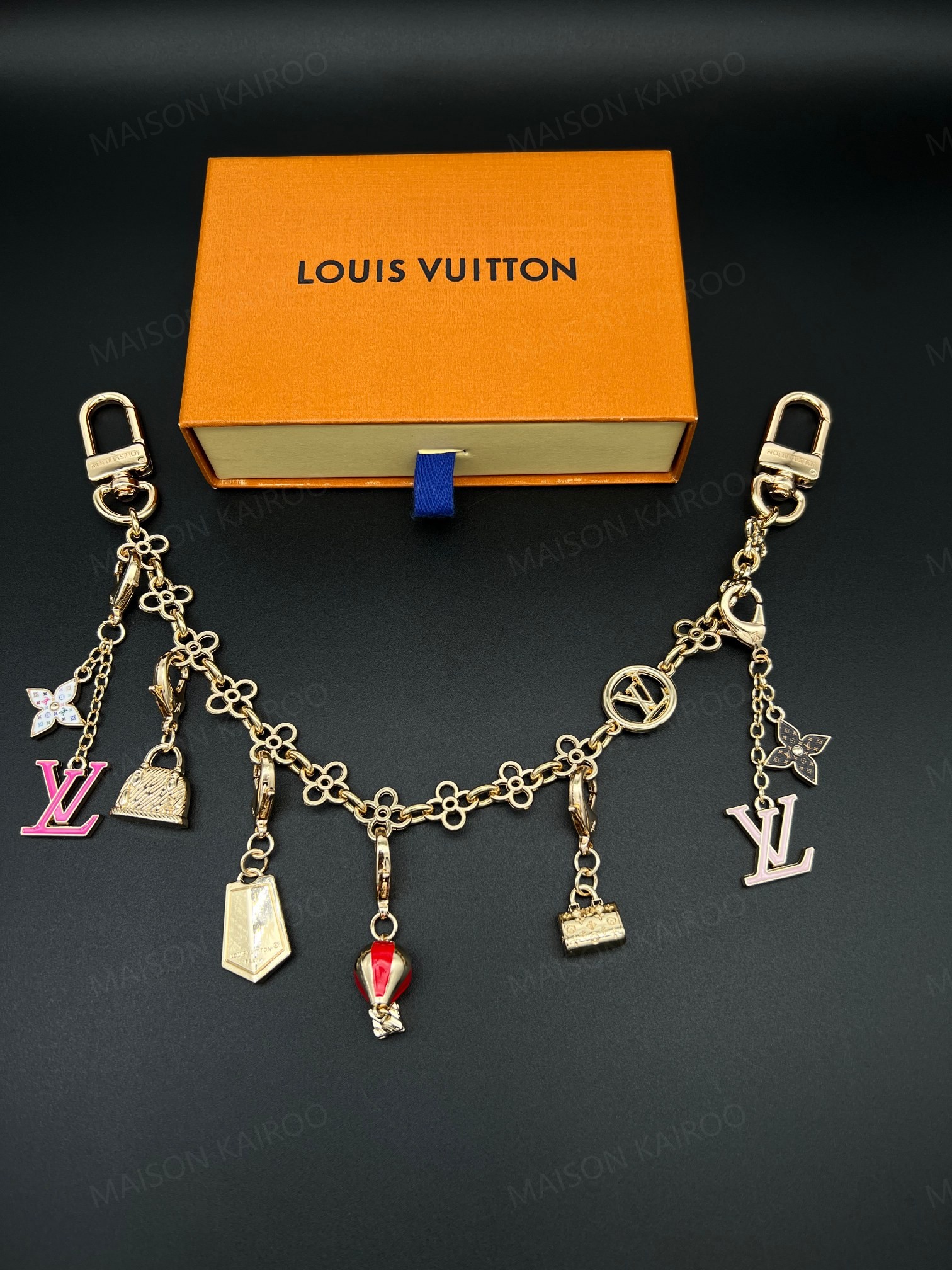 Louis Vuitton LV Hot Air Balloon Multi-Charm Chain Bag Charm - KAIROO