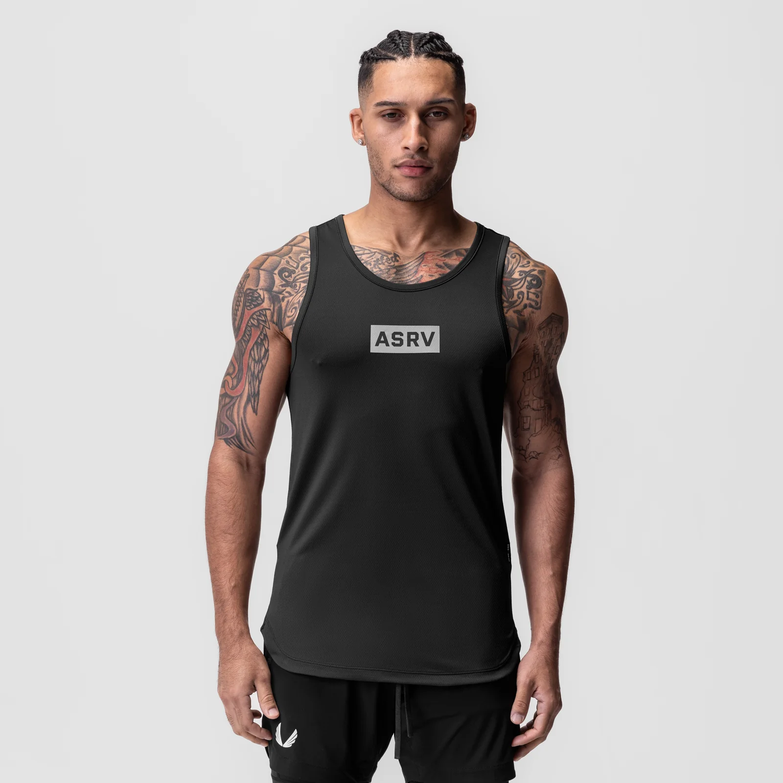 0830. AeroSilver Tank Top - Black 